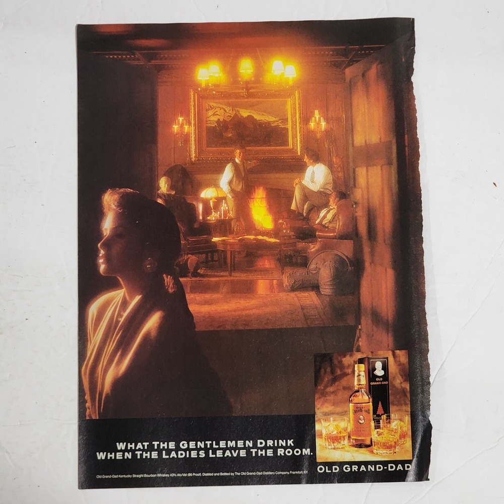 Vintage Print Ad Old Grand-Dad Kentucky Bourbon Whiskey clipping 1990 8x10